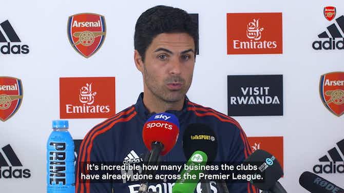 Preview image for Arteta: 'We want to be at the top of that table'