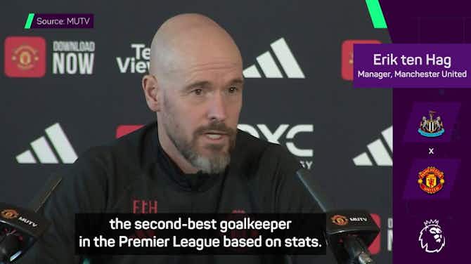 Preview image for Ten Hag claims Onana is the 'second-best goalkeeper in the Premier League'