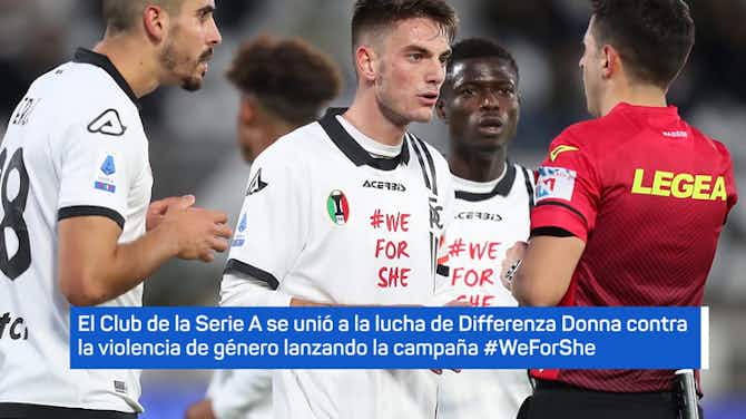Imagen de vista previa para El Spezia Calcio pone su camiseta para la lucha contra la violencia de género