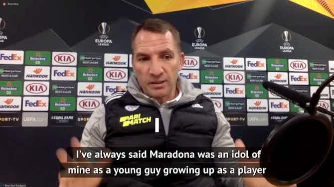 Preview image for Rodgers reflects on the life of his 'idol' Maradona