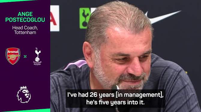 Anteprima immagine per Postecoglou dumbfounded by Arteta's hair as he compares himself