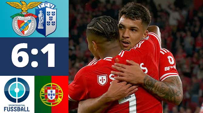 Vorschaubild für 5 Tore in einer Halbzeit! Benfica mit Kantersieg gegen Vizela | Benfica Lissabon - FC Vizela
