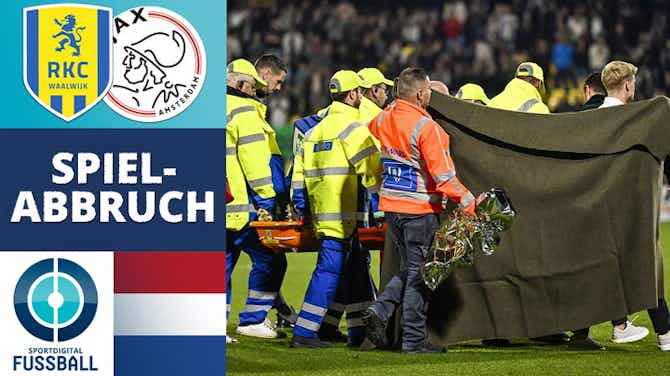 Vorschaubild für Medizinischer Notfall - Zusammenprall überschattet Ajax-Spiel | RKC Waalwijk - Ajax Amsterdam