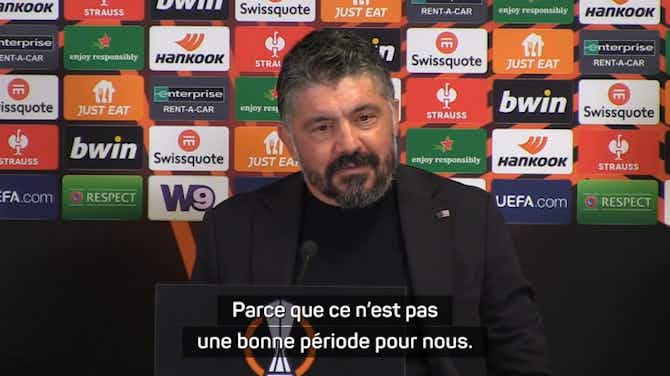 Image d'aperçu pour Marseille - Gattuso : "Je pensais au stress du match, pas aux points UEFA”