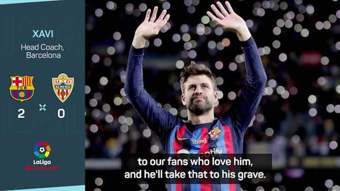Preview image for Fitting farewell for 'legend' Pique - Xavi