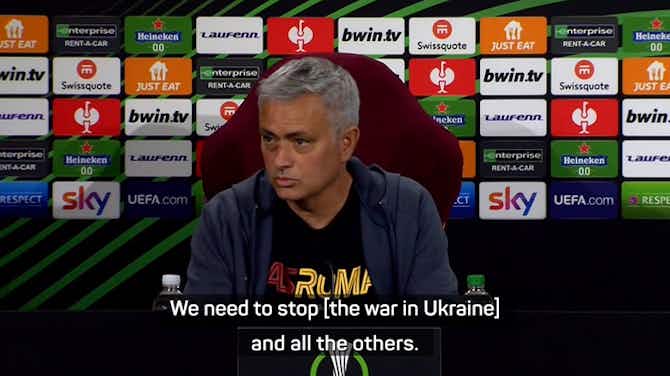 Preview image for Mourinho pleads for end of war in Ukraine