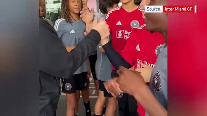 Anteprima immagine per Messi inspires Inter Miami academy kids by showing off eighth Ballon d'Or