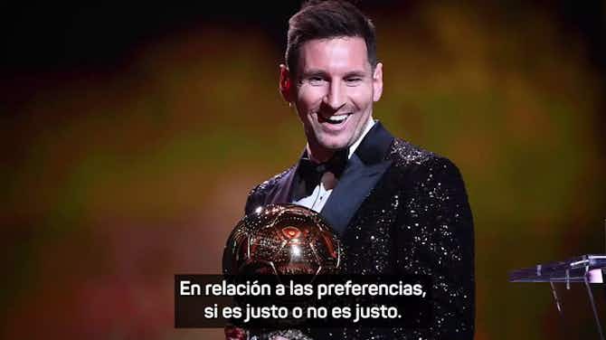Imagen de vista previa para Guardiola: "Nunca es injusto que Messi gane el Balón de Oro"