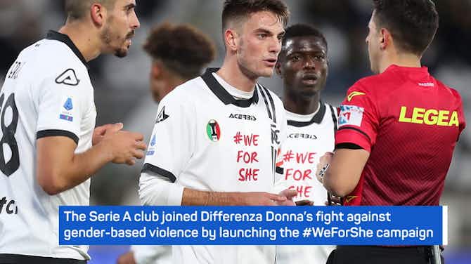 Preview image for Spezia Calcio wear special jerseys to raise awareness for campaign against gender violence
