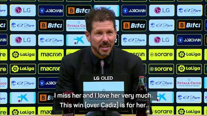 Preview image for Simeone dedicates Atletico's win over Cadiz to his mother