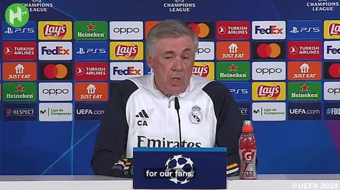 Image d'aperçu pour Ancelotti: 'We are not optimistic, we are aware of the difficulties we may face'
