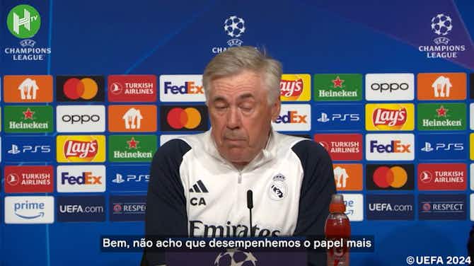 Anteprima immagine per Ancelotti antes de semifinal da UEFA Champions League: 'O jogo pertence aos jogadores'