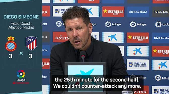 Preview image for Simeone generous to Espanyol after Atletico floored by comeback