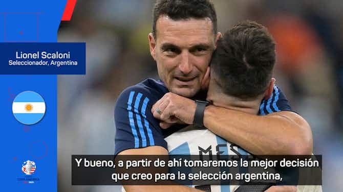 Imagen de vista previa para Scaloni habla con Messi antes de decidir su futuro: "Es una decisión personal"