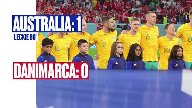 Anteprima immagine per L'Australia arriva agli ottavi di finale: Australia 1-0 Danimarca