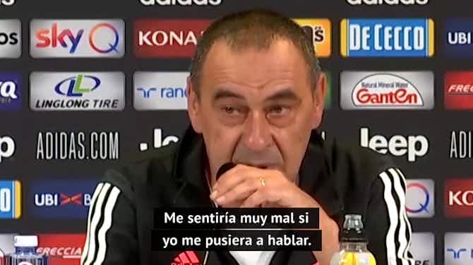 Imagen de vista previa para Sarri: "No me gustó que el entrenador del Barcelona hablara de Pjanic, no haré lo mismo con Arthur"