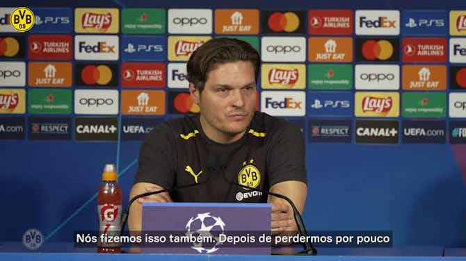 Anteprima immagine per Terzić reforça confiança no Borussia Dortmund: 'Faremos de tudo para chegar à final'