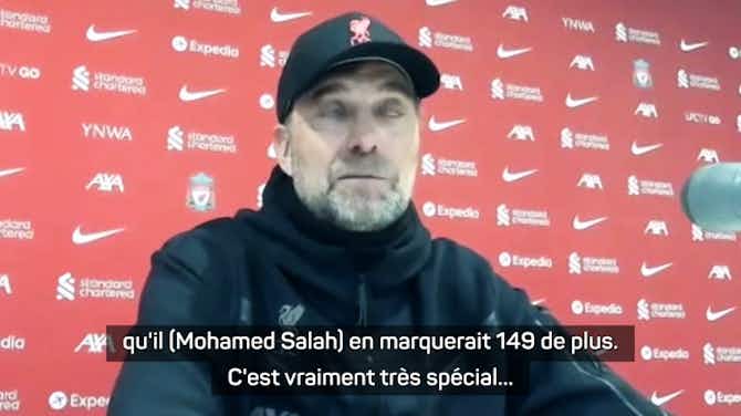 Image d'aperçu pour 26e j. - Klopp et le 150e but de Salah : "C'est vraiment très spécial"