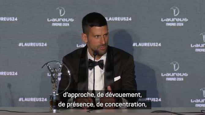 Vorschaubild für Real Madrid - Djokovic impressionné par Bellingham : “Les caractéristiques d’un grand champion”
