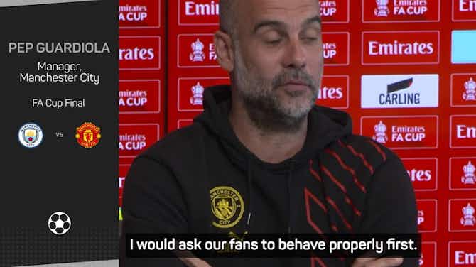 Preview image for Guardiola urges City fans to have 'the right amount of beer'