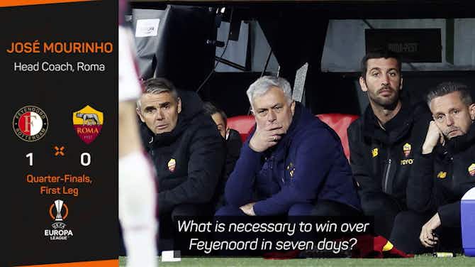 Preview image for 'I won't cry for 10 months' - Mourinho clashes with Dutch journalist after Roma's loss to Feyenoord