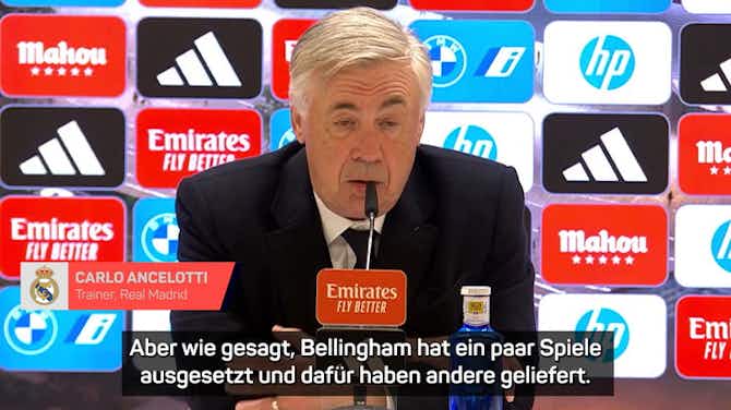 Vorschaubild für Ancelotti: Hoffe, Bellingham ist fit für Leipzig