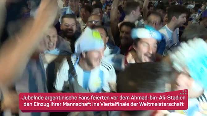 Anteprima immagine per Argentinien-Fans reagieren auf Messis 1.000 Spiele