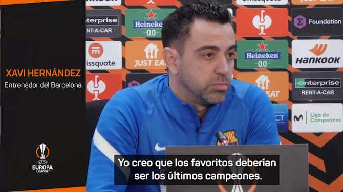 Imagen de vista previa para Xavi, en titulares: "El Sevilla es más favorito que nosotros"