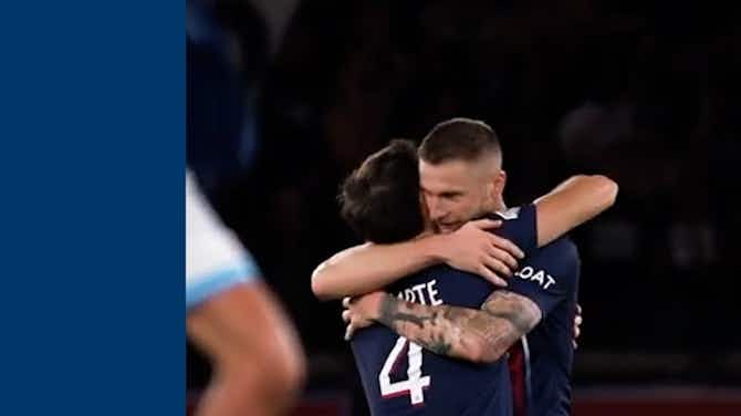 Preview image for PSG players celebrate with fans after beating OM
