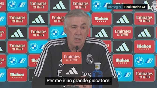 Anteprima immagine per Ancelotti: "Benzema leggenda, Vinicius idolo dei miei nipoti"