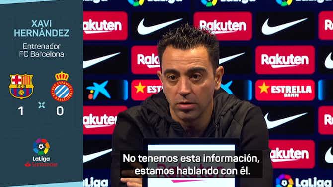Imagen de vista previa para Xavi sobre la posible retirada de Agüero: "No es cierto"