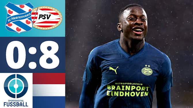 Imagem de visualização para 3 Tore in 4 Minuten! PSV glänzt & feiert Quasi-Meisterschaft | SC Heerenveen - PSV Eindhoven