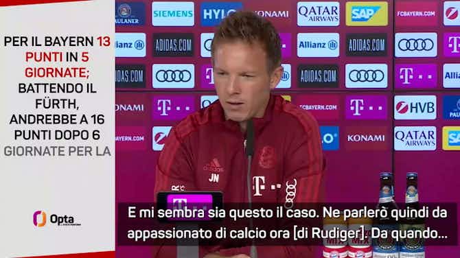 Anteprima immagine per Nagelsmann su Rudiger: "Devo vedere quanto dura il suo contratto e se mi son rimasti soldi..."