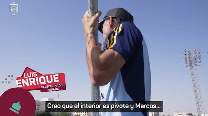 Imagen de vista previa para Así dirige Luis Enrique el entrenamiento de la Selección desde su andamio