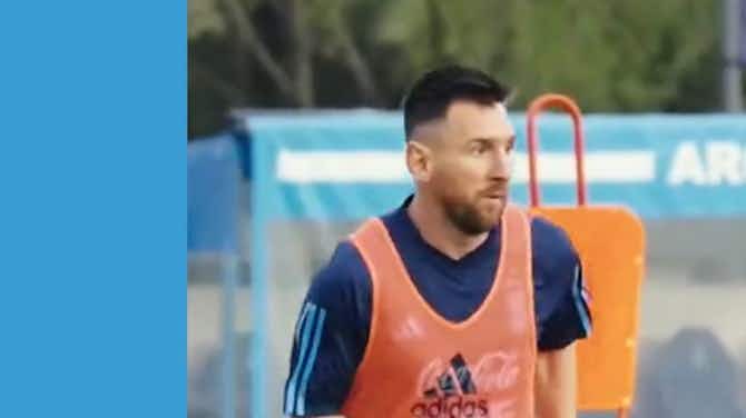 Imagen de vista previa para Messi se prepara con Argentina para recibir a Paraguay