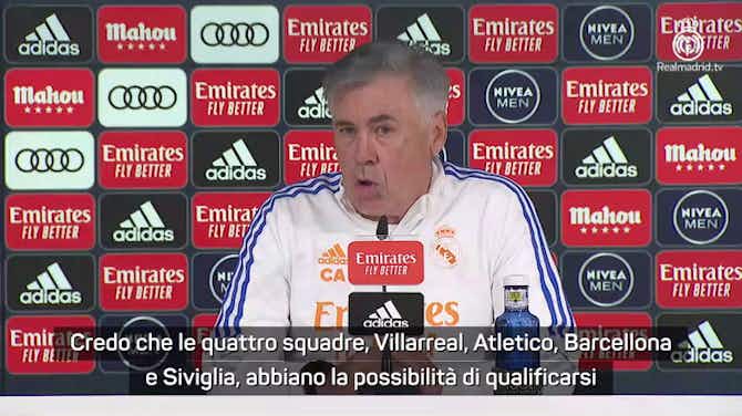 Anteprima immagine per Ancelotti tifa Spagna: "Atletico e Villarreal avanti in Champions"