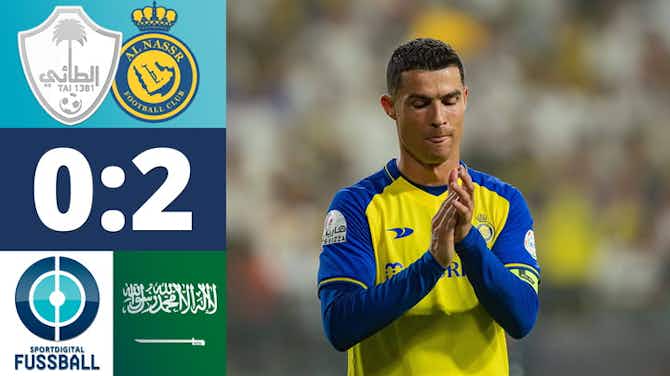 Vorschaubild für  Durch Ronaldo-Elfer - Al-Nassr nutzt Patzer von Al-Hilal | Al-Tai FC - Al-Nassr FC
