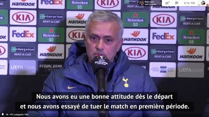 Image d'aperçu pour Groupe J - Mourinho : "Une bonne attitude dès le départ"
