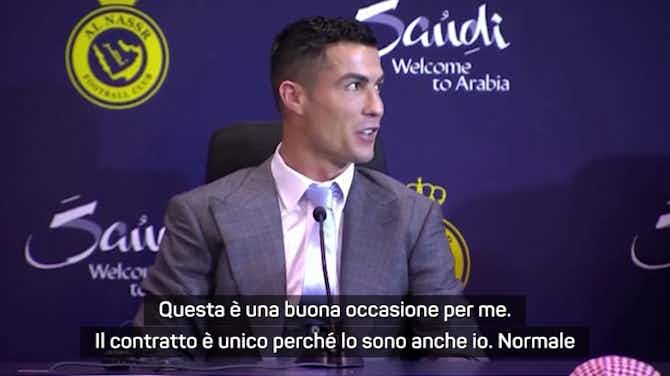 Anteprima immagine per Ronaldo: "Contratto unico? Perché sono unico"