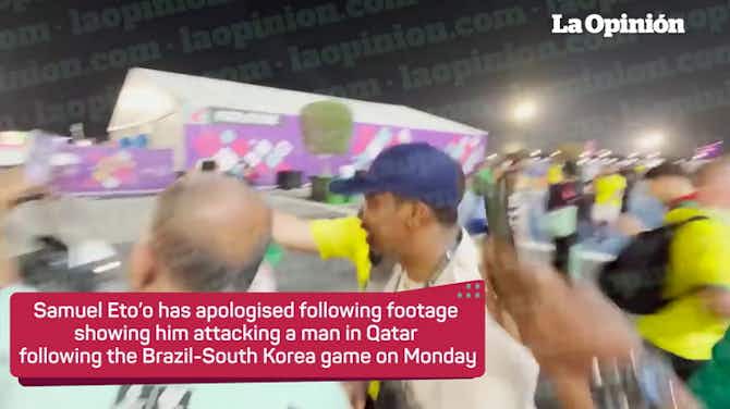 Preview image for Samuel Eto'o apologises after 'violent altercation' with fan in Qatar