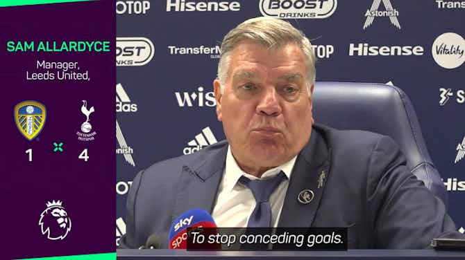 Preview image for Allardyce gets 'touchy' at questions after Leeds United relegation