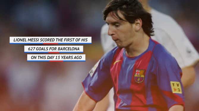 Preview image for On This Day - Lionel Messi scores his first Barcelona goal