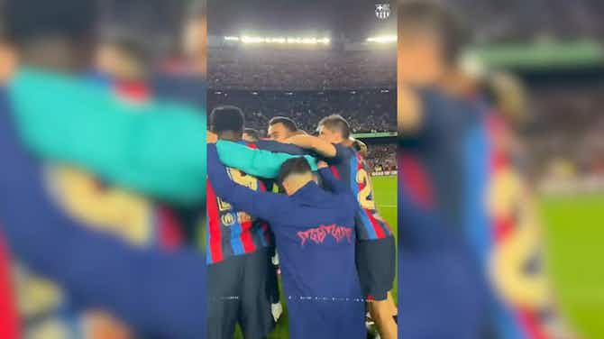 Anteprima immagine per Les célébrations des Barcelonais après leur victoire dans le Clasico