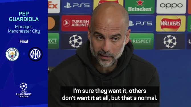 Preview image for We don't mind if people don't want us to win - Guardiola