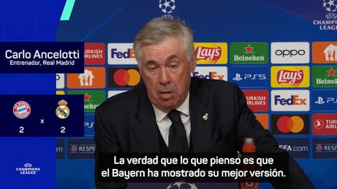 Anteprima immagine per Ancelotti: "El Bayern ha mostrado su mejor versión, nosotros solo en parte"