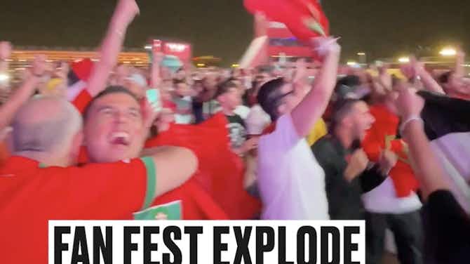 Imagem de visualização para Fan Fest explode em Doha após vitória marroquina