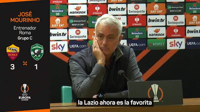 Imagen de vista previa para Mourinho: "Lazio favorita para la Confence League. ¿El Villarreal? Muy diferente al año pasado"