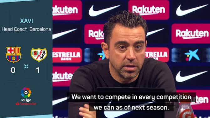 Preview image for Xavi asks for more motivation from Barca players after defeat to Rayo