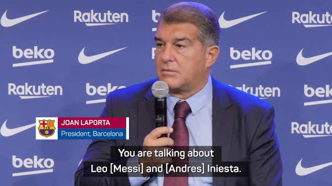 Preview image for Laporta doesn't rule out Barca return for Messi and Iniesta