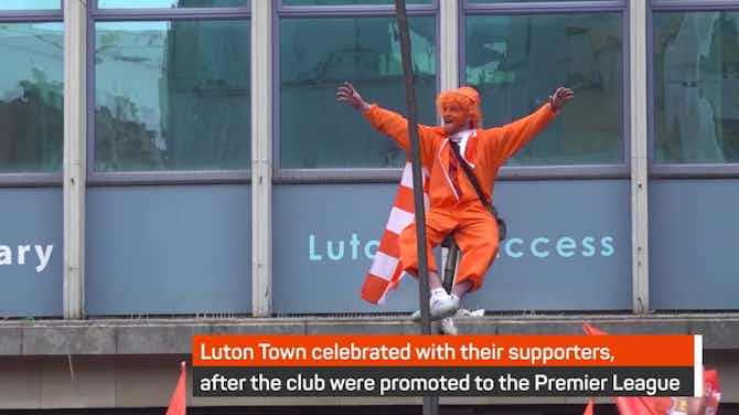 Preview image for Luton Town celebrate promotion with their fans